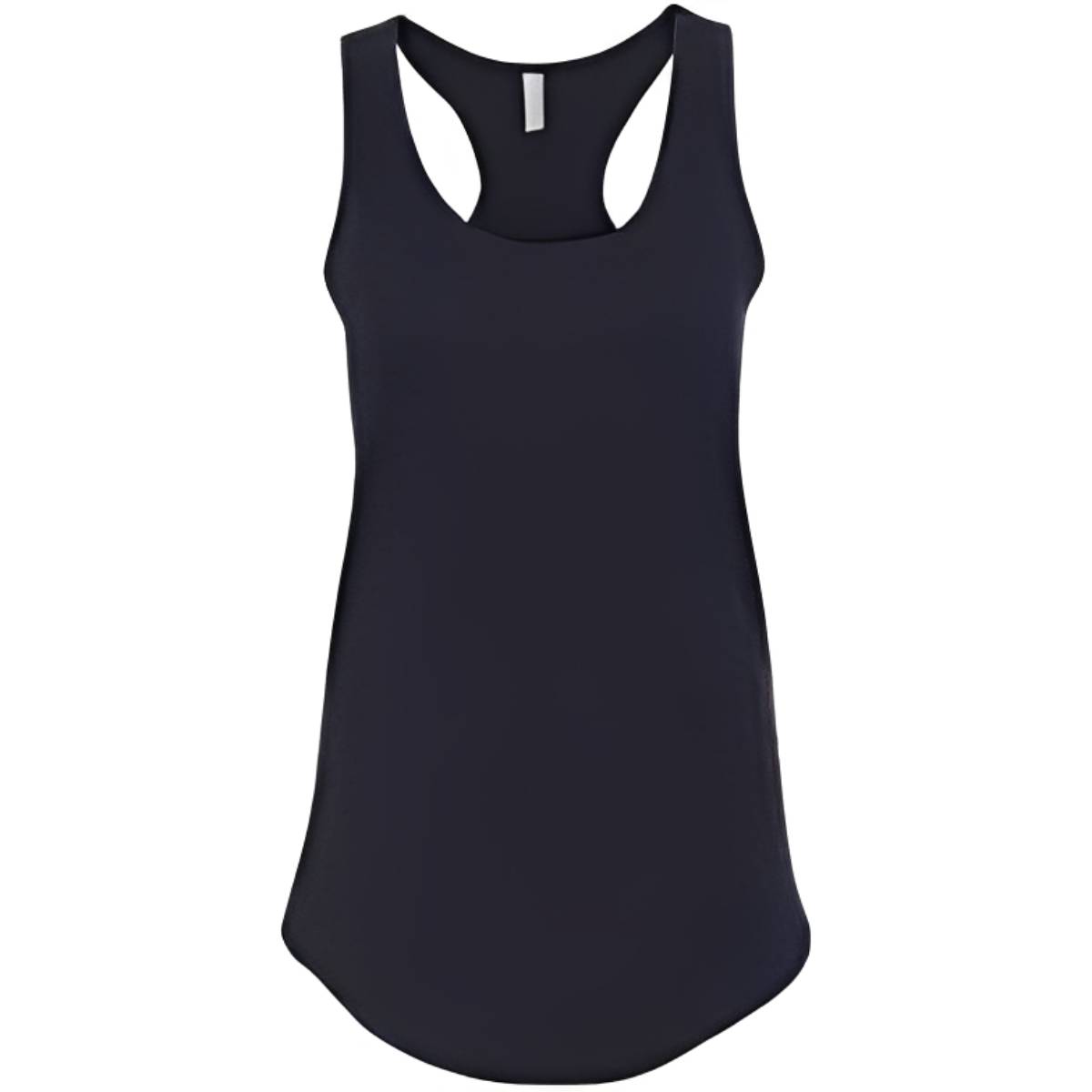 Black sleeveless racerback tank top.